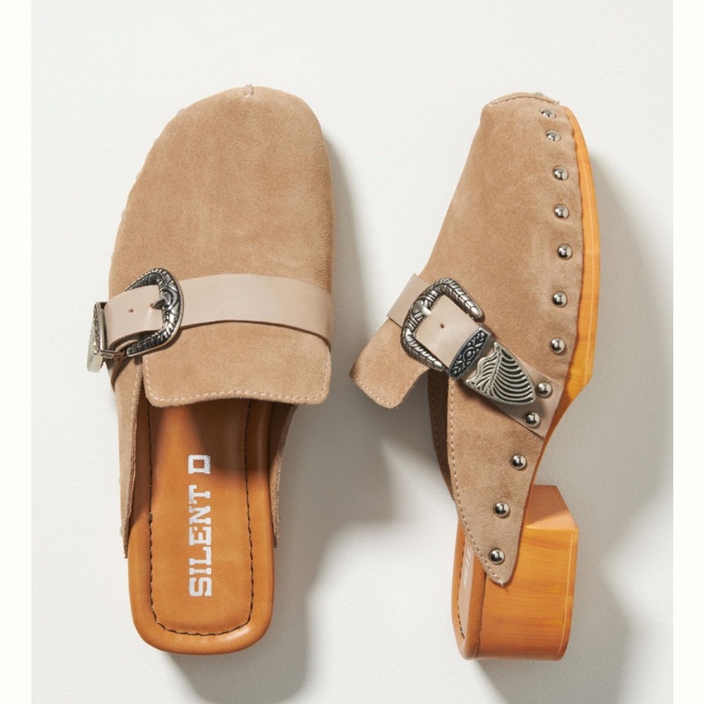 ANTHROPOLOGIE Silent D Clogs Size 37 - Picture 1 of 5